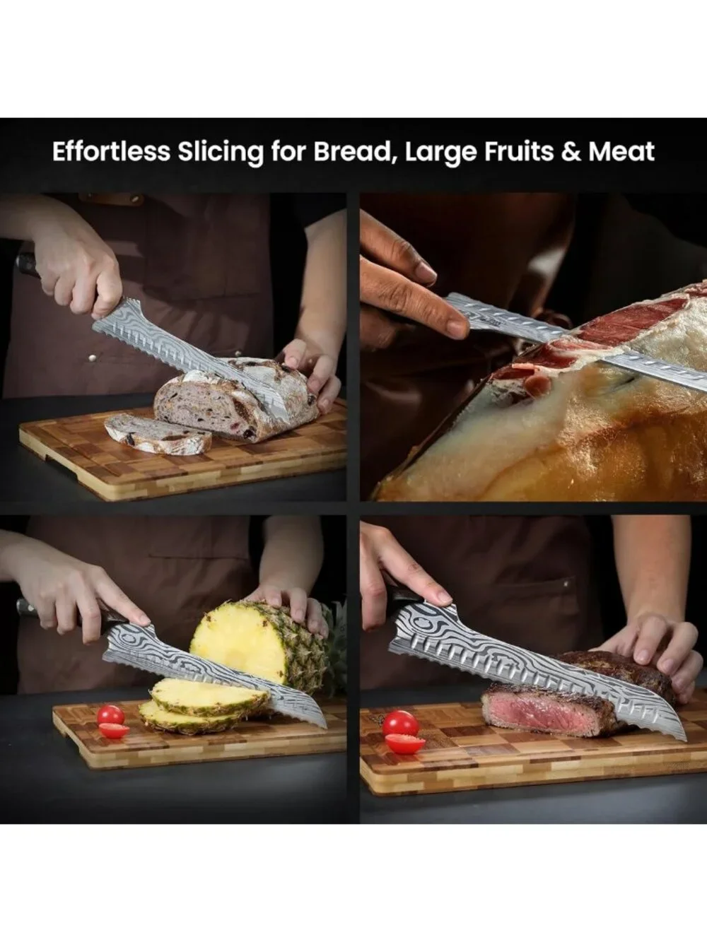 10.5 Inch Upgraded Offset Bread Knife for Homemade Bread & Baking Essentials
